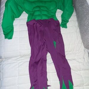 Marvel Comics Incredible Hulk Muscle Costume with Mask - Kids Size 7-10